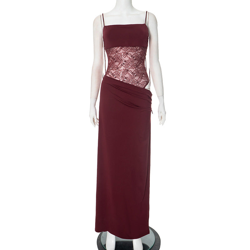 Robe Longue « Naéva » – Dentelle & Audace