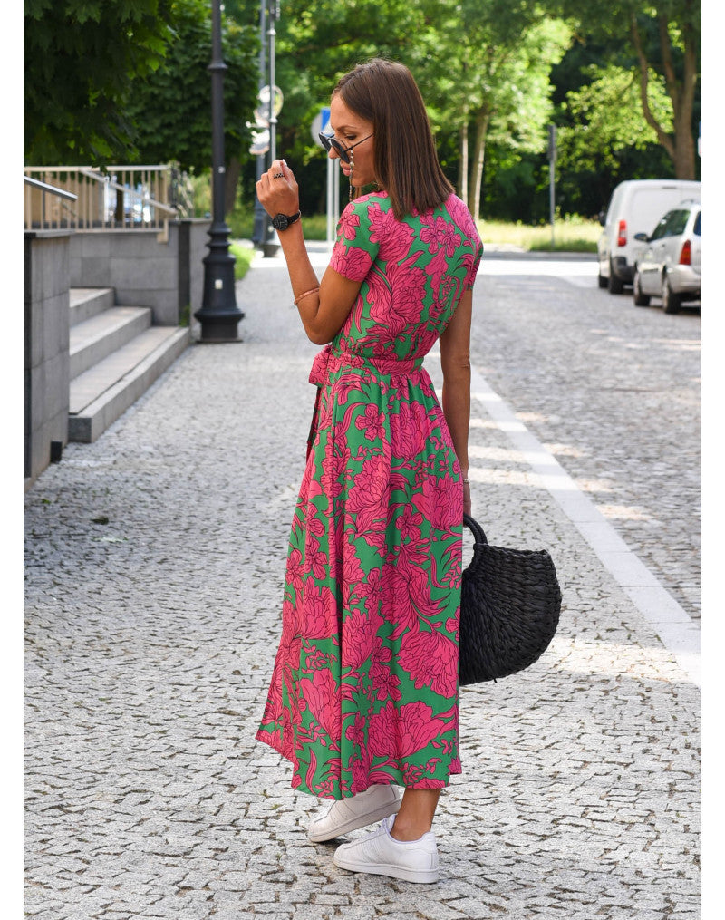 Robe d’Été « Onde Fleurie » – Liberté & Élégance Naturelle