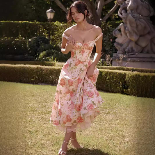 Robe d’Été « Fleur de Lune » – Romantique & Fleurie
