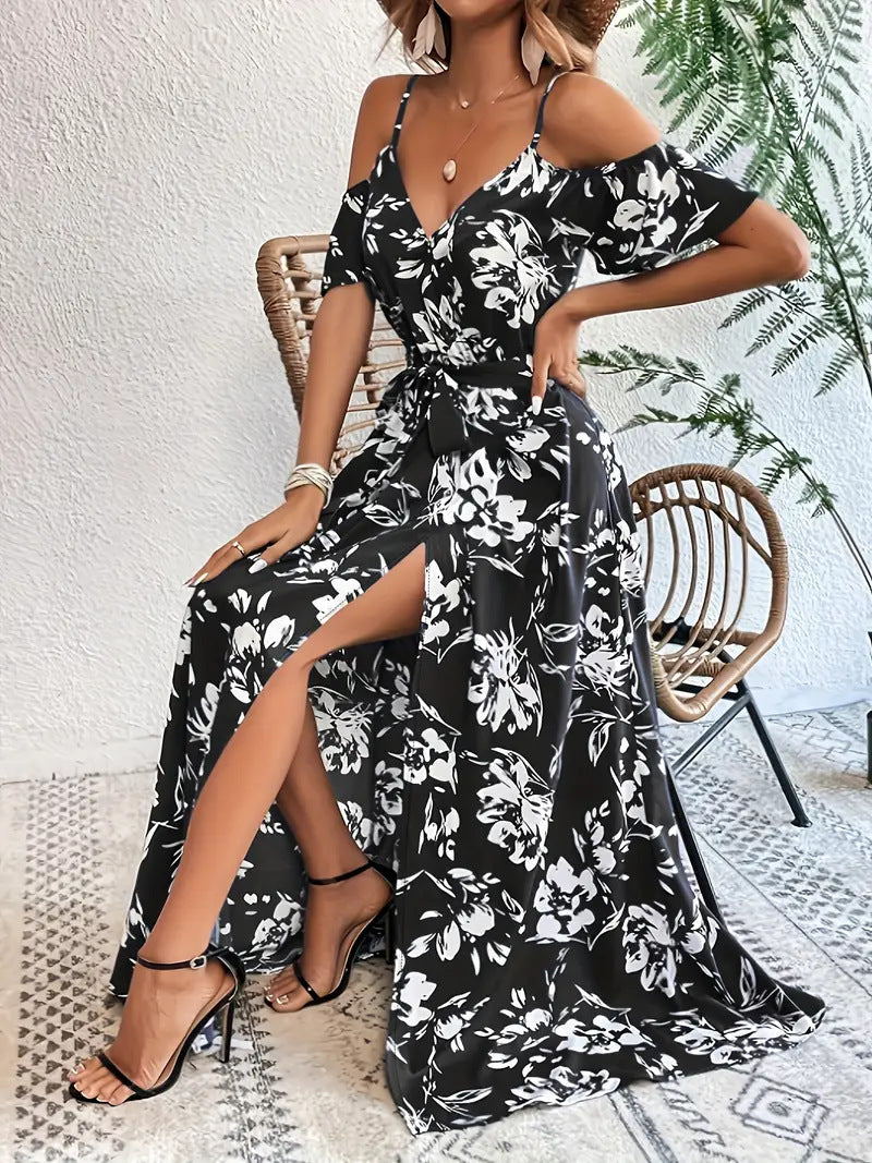 Robe d’Été « Éclat Floral » – Fluide & Romantique