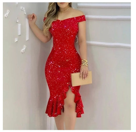 Robe de Nuit « Carmine Twist » – Élégance & Drama