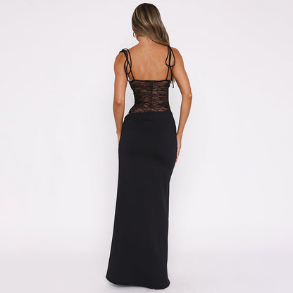 Robe Longue « Naéva » – Dentelle & Audace