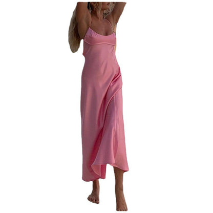 Robe de Soirée « Satin Pur » – Dos Nu & Élégance Sensuelle