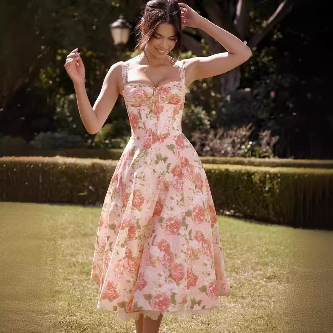 Robe d’Été « Fleur de Lune » – Romantique & Fleurie