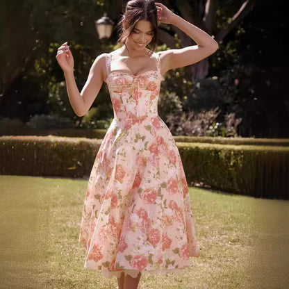 Robe d’Été « Fleur de Lune » – Romantique & Fleurie