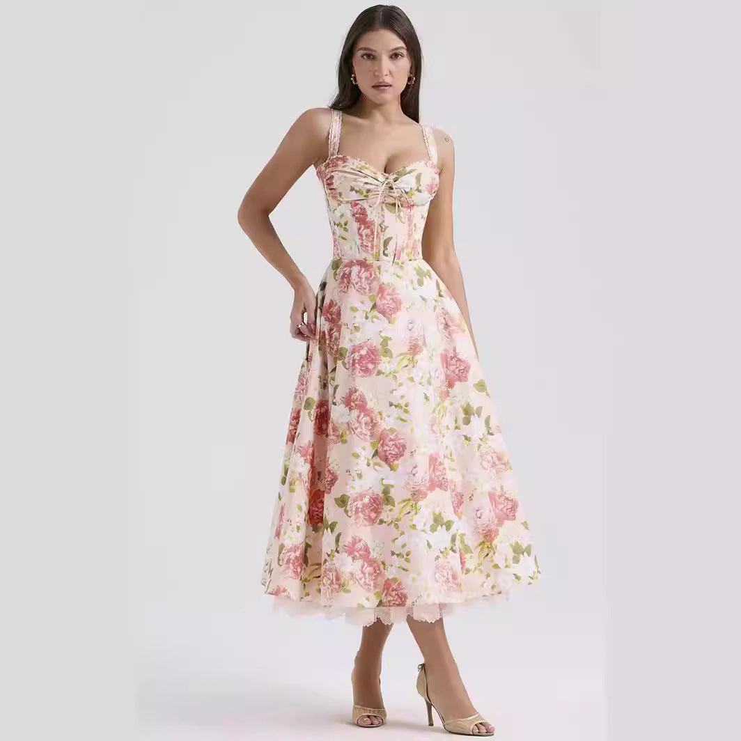 Robe d’Été « Fleur de Lune » – Romantique & Fleurie
