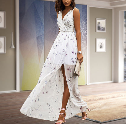 Robe d’Été « Fleur Libre » – Chiffon Léger & Liens Noués
